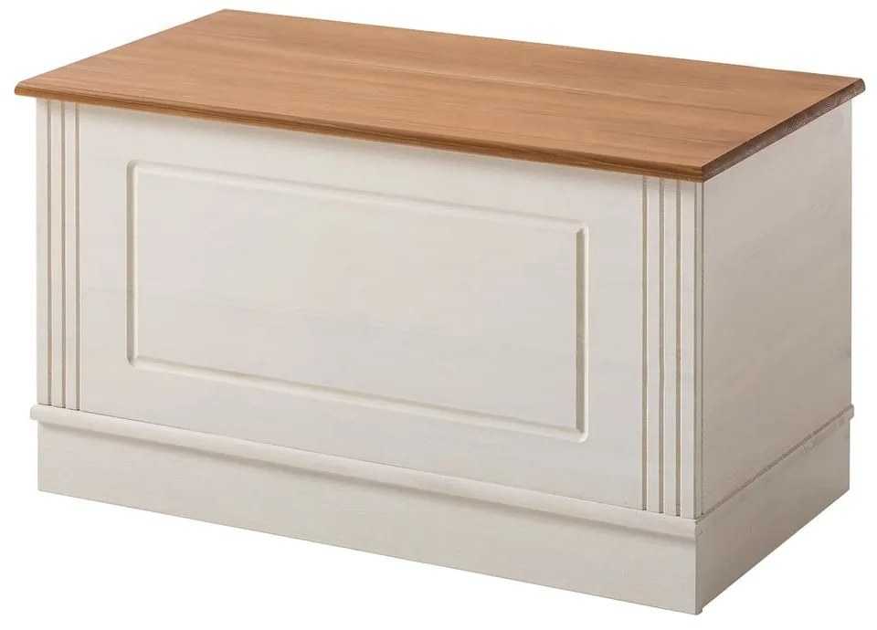 Fehér borovi fenyő tárolóláda 80x45 cm Anita – Støraa