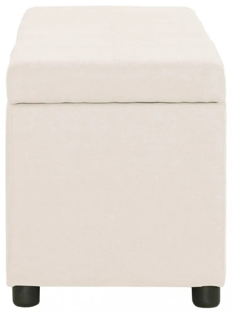 krémszínű poliészter pad tárolórekesszel 116 cm