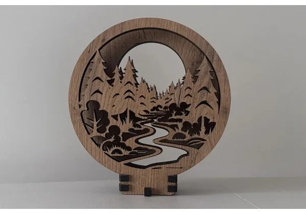 Li-Go 23580/DUB2 - LED Fényerőszabályozható asztali dekorációs lámpa LED/12W/230V 20x22 cm tölgy/fényes