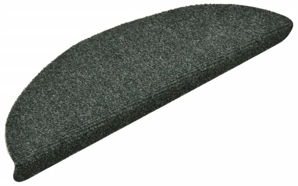 15 db zöld tűlyukasztott öntapadó lépcsőszőnyeg 56 x 17 x 3 cm