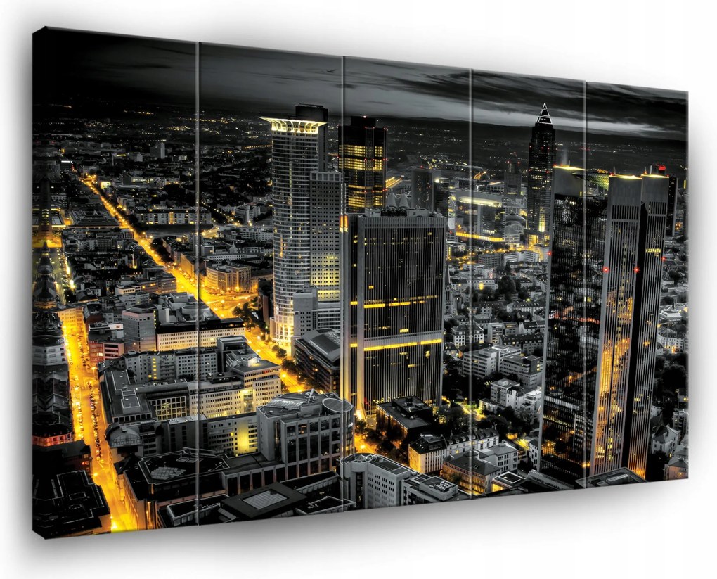 Vászonkép Város Éjszaka New York Vászon Fal 5 Részes Hálószoba 150x100