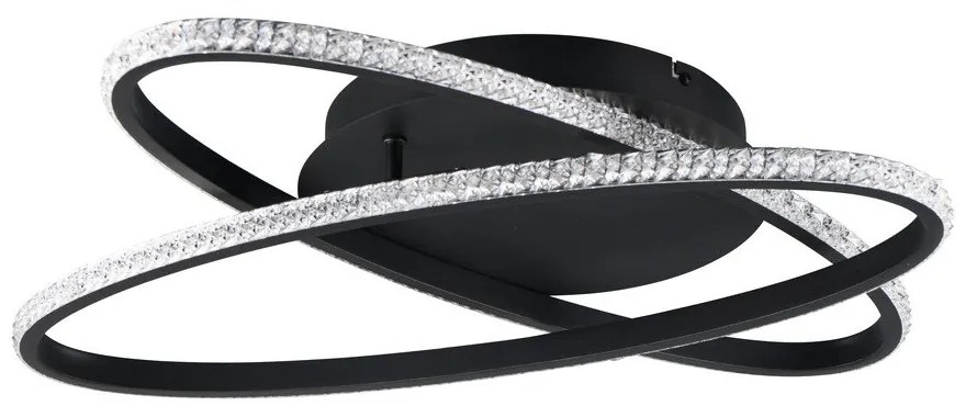 Fekete LED mennyezeti lámpa Lane – Trio