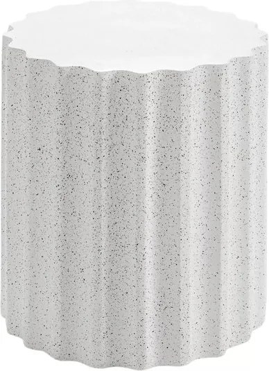 Tiaris kerek dohányzóasztal 41 cm - fehér terrazzo