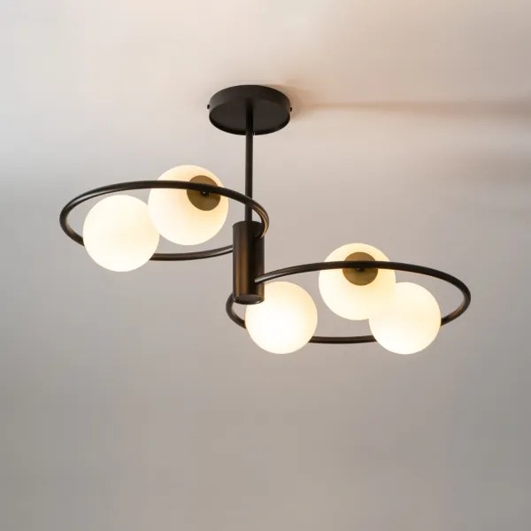 Csillár rúdon AQUA 5xG9/12W/230V fekete