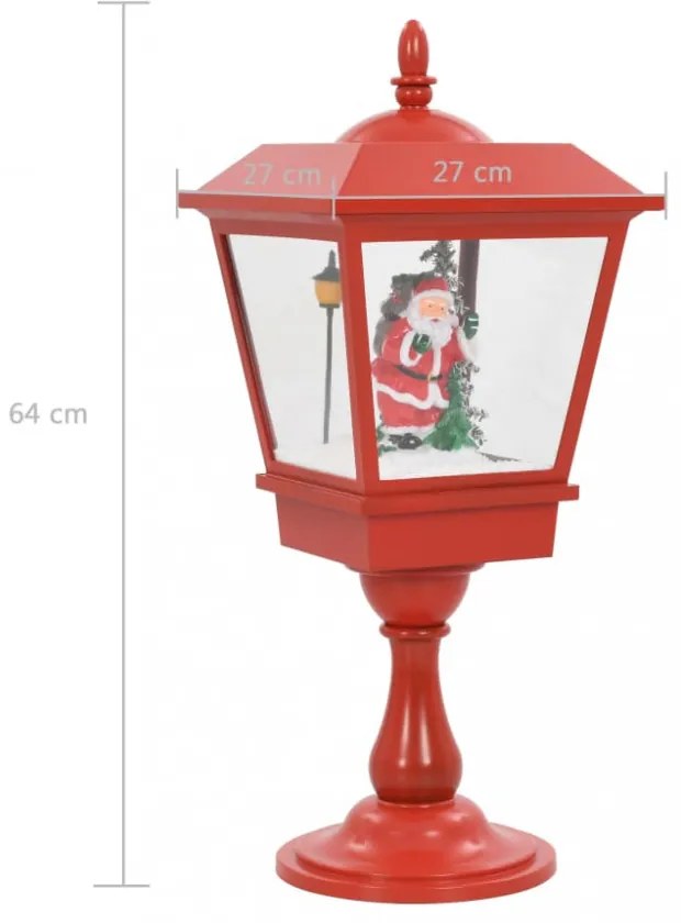 karácsonyi talpas lámpa Mikulással 64 cm LED