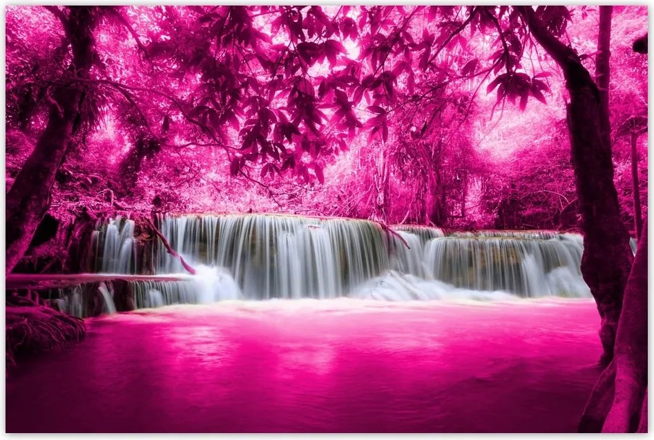 Poszterek 60x40 Rózsaszín vízesés