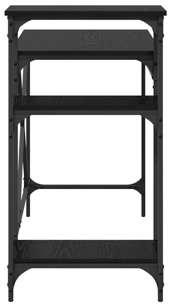 vidaXL Asztal Fekete tölgy 105 x 50 x 90 cm Faanyag