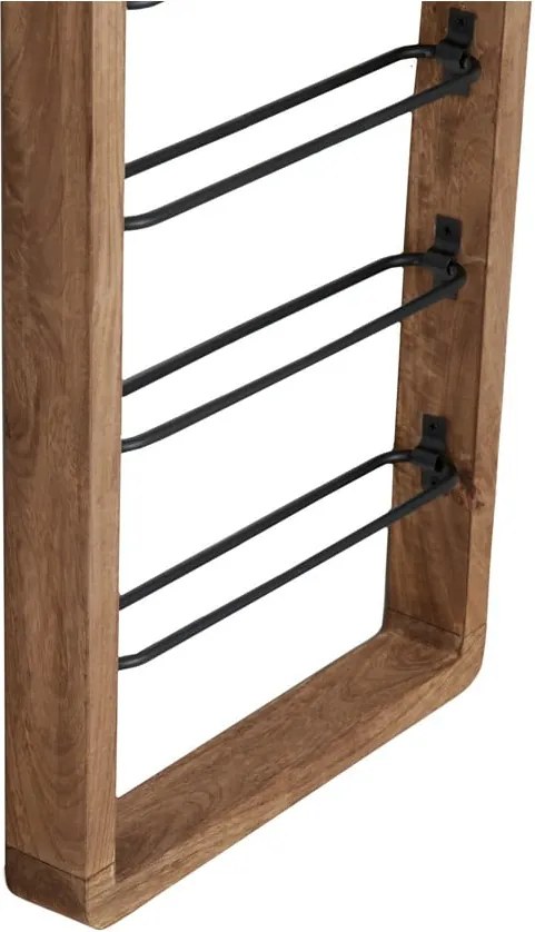 Barna fali bortartó polcos állvány, palackok száma 6 Sorrento – Light &amp; Living