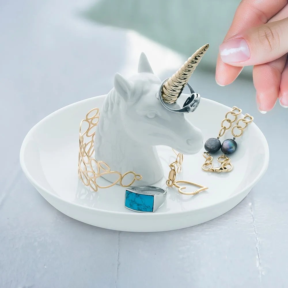 Porcelán ékszertartó tál Unicorn – Balvi