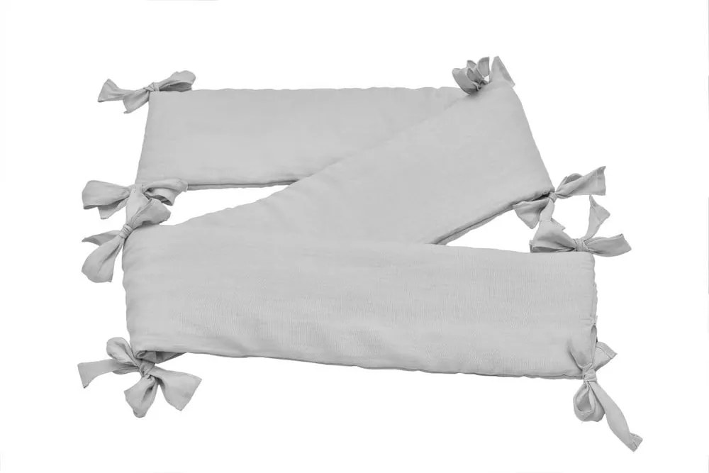 Bellamy Szürke lenes bölcsőágyi rácsvédő STONE GRAY