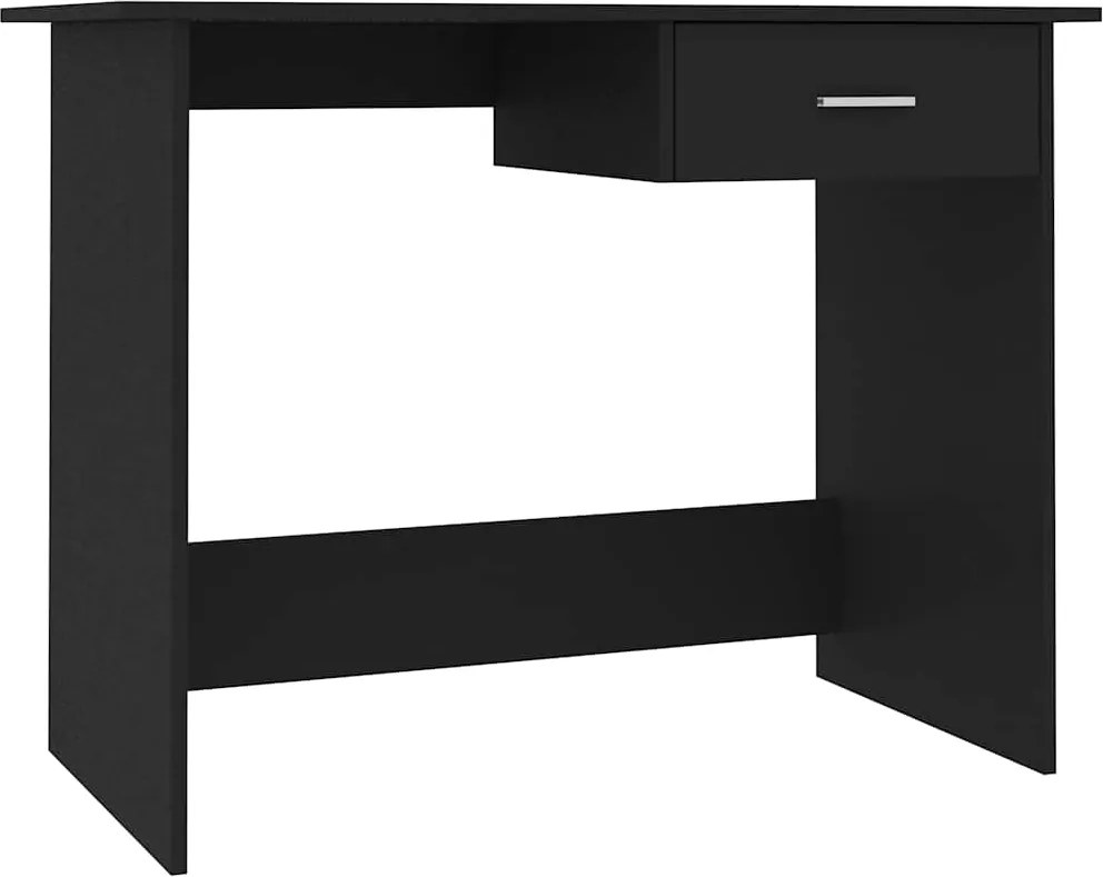 vidaXL fekete szerelt fa íróasztal 100 x 50 x 76 cm