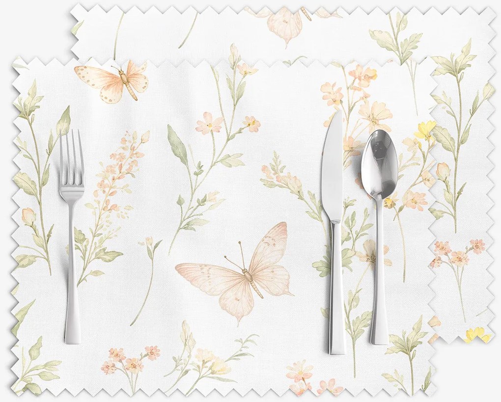 Goldea teflonbevonatú reggeliző alátét - pillangós kert - 2db 30 x 40 cm