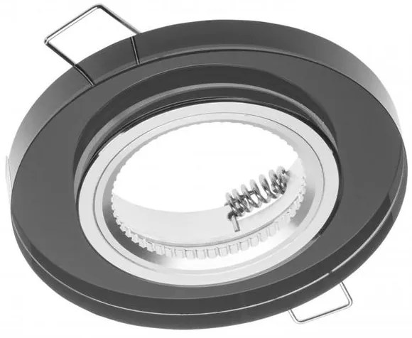 Lámpa Mennyezeti lámpatest PALACE II, IP20, kör, fekete, üveg