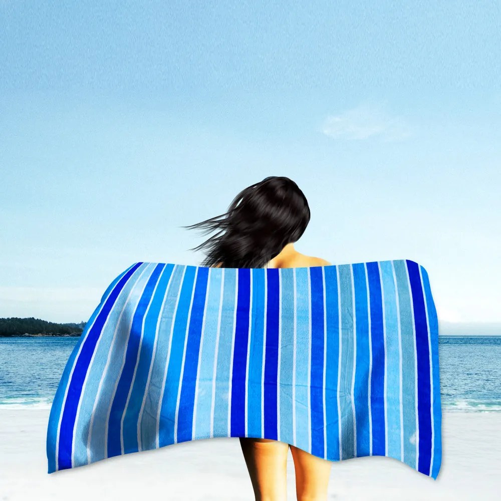 Mirage 2021 kék strandtörölköző