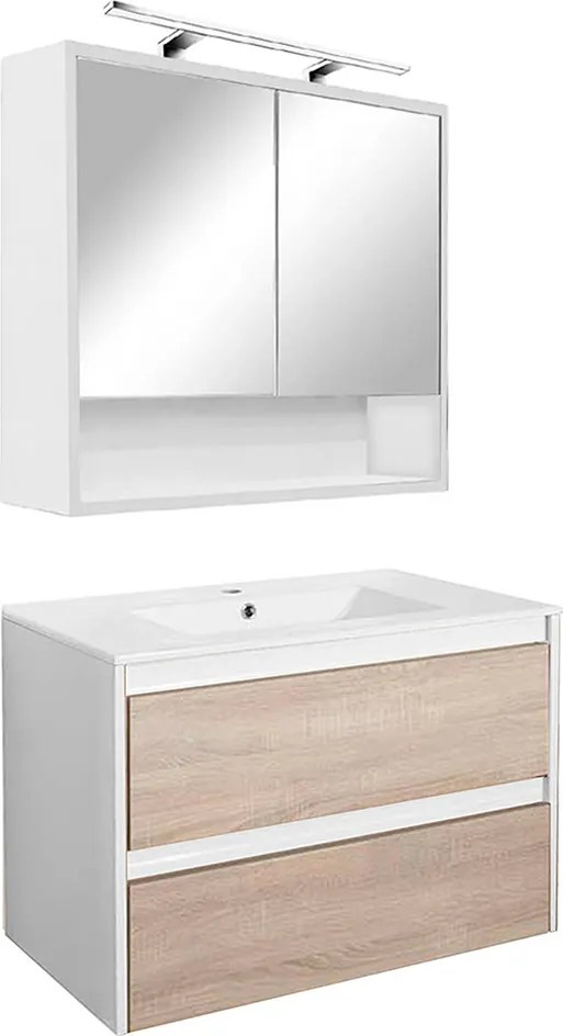 Porto 80 komplett fehér-sonoma tölgy