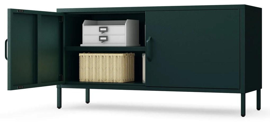 TV-szekrény lábakon ROSA, 1150 x 595 x 400 mm, Modern: palack zöld szín