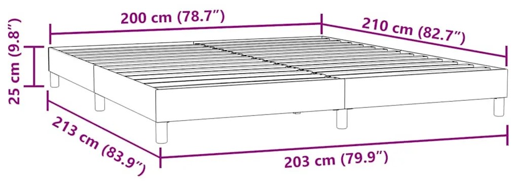 sötétkék bársony ágykeret matrac nélkül 200x210 cm