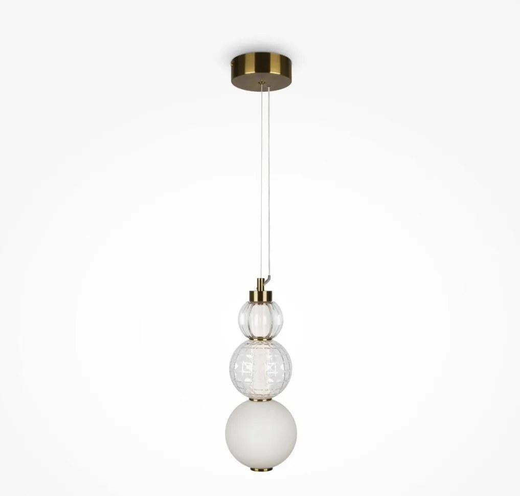 MAYTONI P069PL-L16G3K COLLAR Modern Függesztett Lámpa Átlátszó, Arany LED IP20