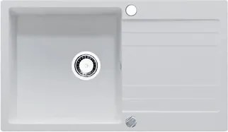 RIVA 1B 1D 860x500 gránit mosogató FEHÉR GRANMASTER