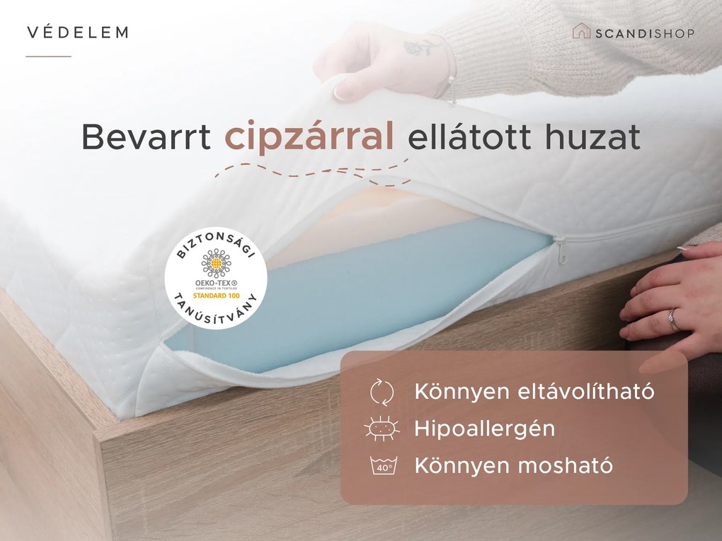 Kókuszmatrac COCO MAXI 20 cm 90 x 200 cm Matracvédő: Matracvédővel