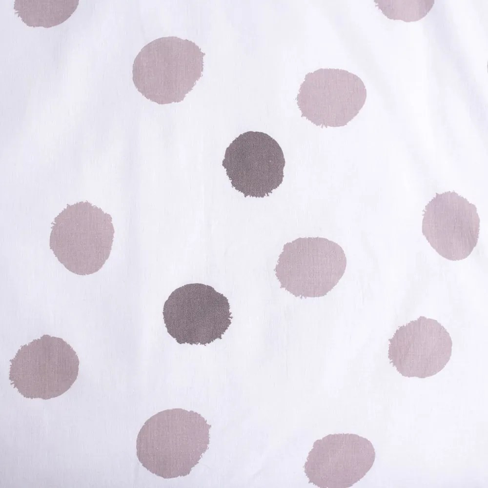 Fehér-szürke pamut gyerek ágyneműhuzat babaágyhoz 100x135 cm Thumper "Dots" – Jerry Fabrics