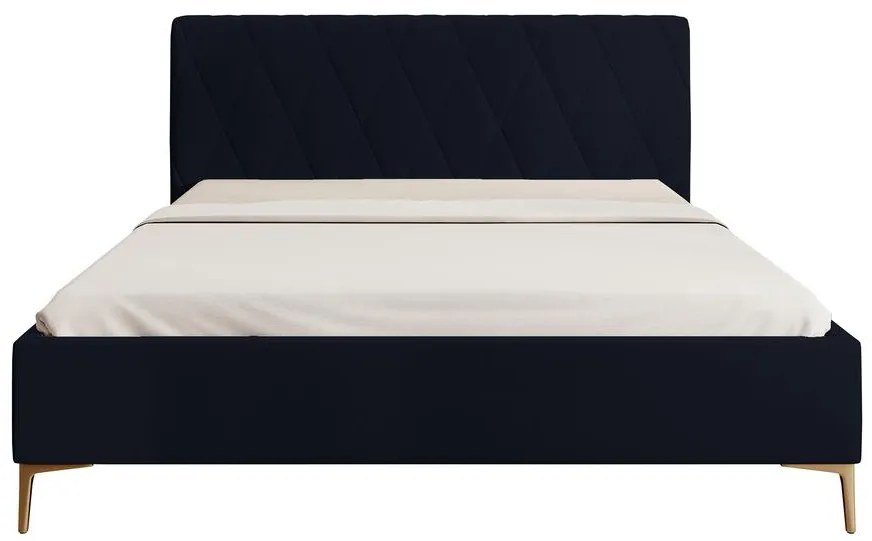 Franciaágy 180 cm Tikka 180  (tengerszkék + arany). 1099407