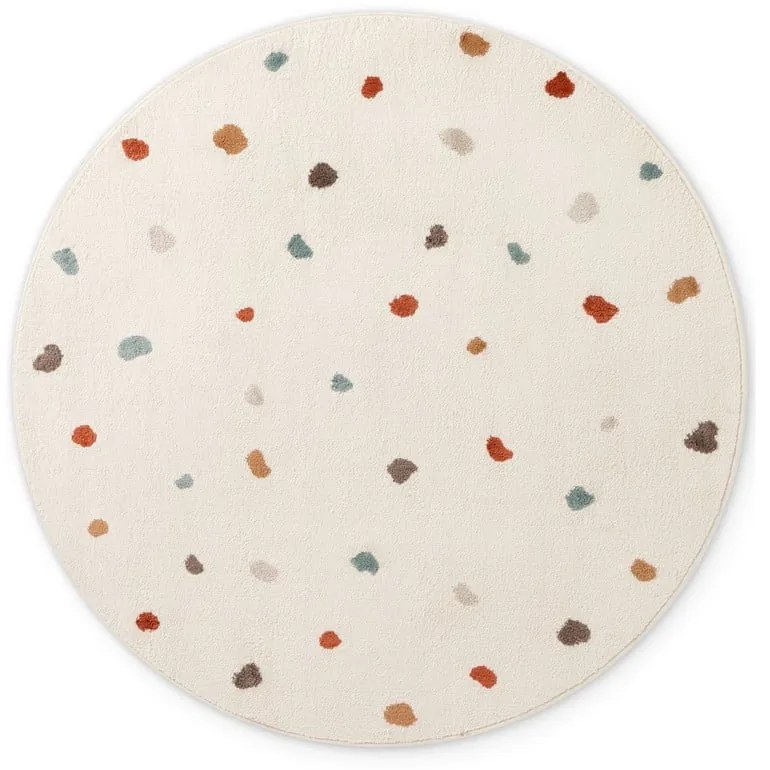 Krémszínű gyerek szőnyeg ø160 cm Funny Dots – Hanse Home