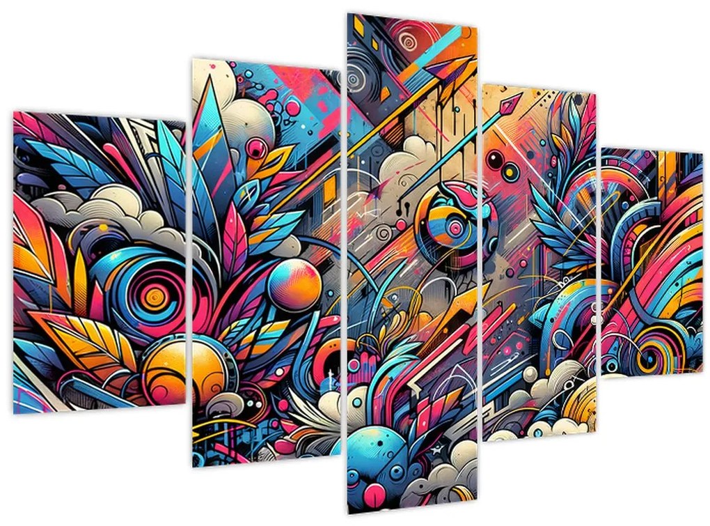 Kép - Színes graffiti (150x105 cm)