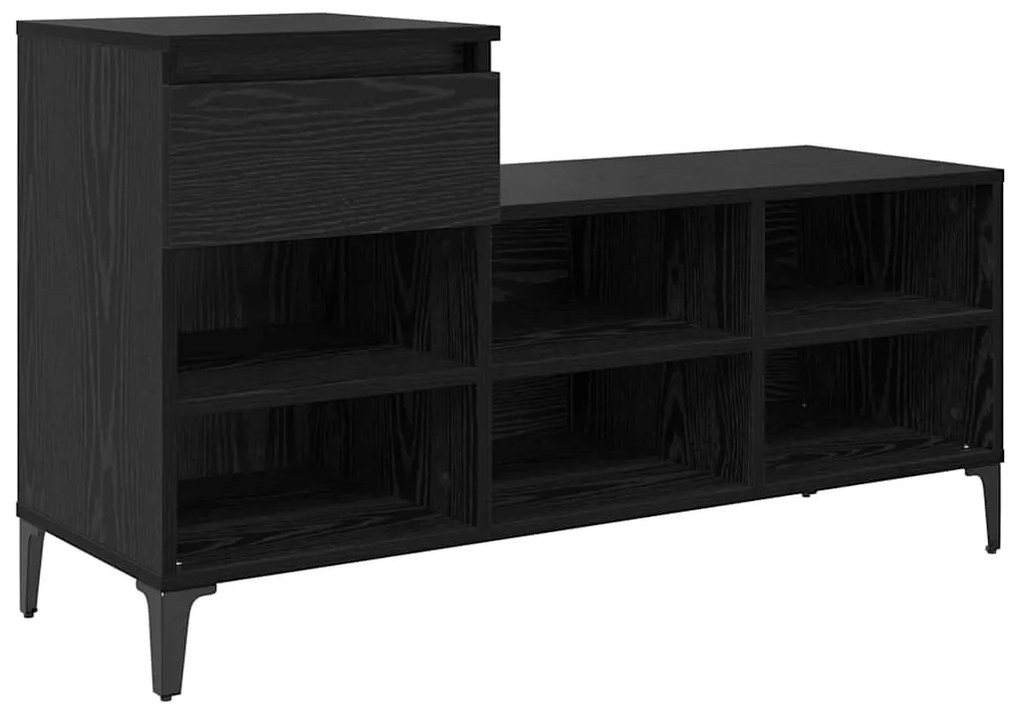 Cipőszekrény fiókkal Musta tammi 102 x 36 x 60 cm Faanyag
