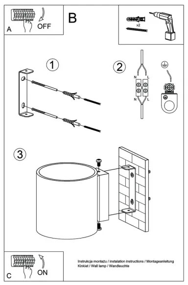 Sollux SL.0050 - Fali lámpa ORBIS 1 1xG9/40W/230V fehér