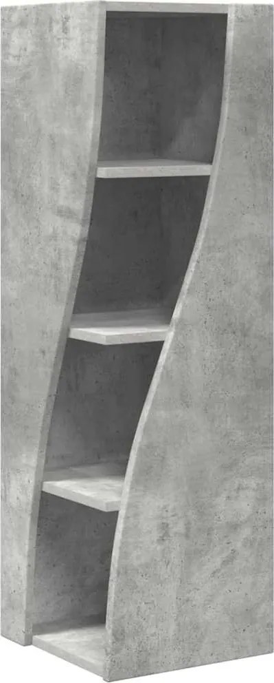 vidaXL Sarokszekrény Beton Szürke 32x32x102cm Faanyag