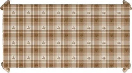 Abrosz barna kockás poliészter 152 x 213cm (1)