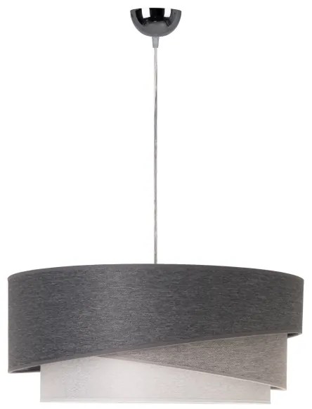 Duolla - Csillár zsinóron KOBO 1xE27/15W/230V átm. 45 cm antracit/szürke/fehér