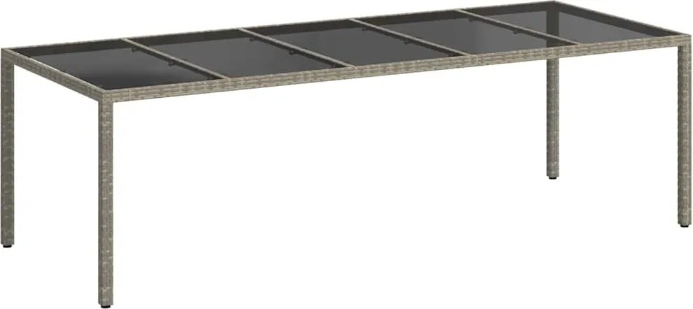 vidaXL Kerti Asztal Szürke 250 x 100 x 75 cm polirattan