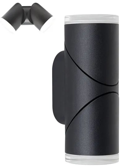 Prezent 28210A - LED Kültéri fali spotlámpa AKARA 2xLED/5W/230V IP65 fekete