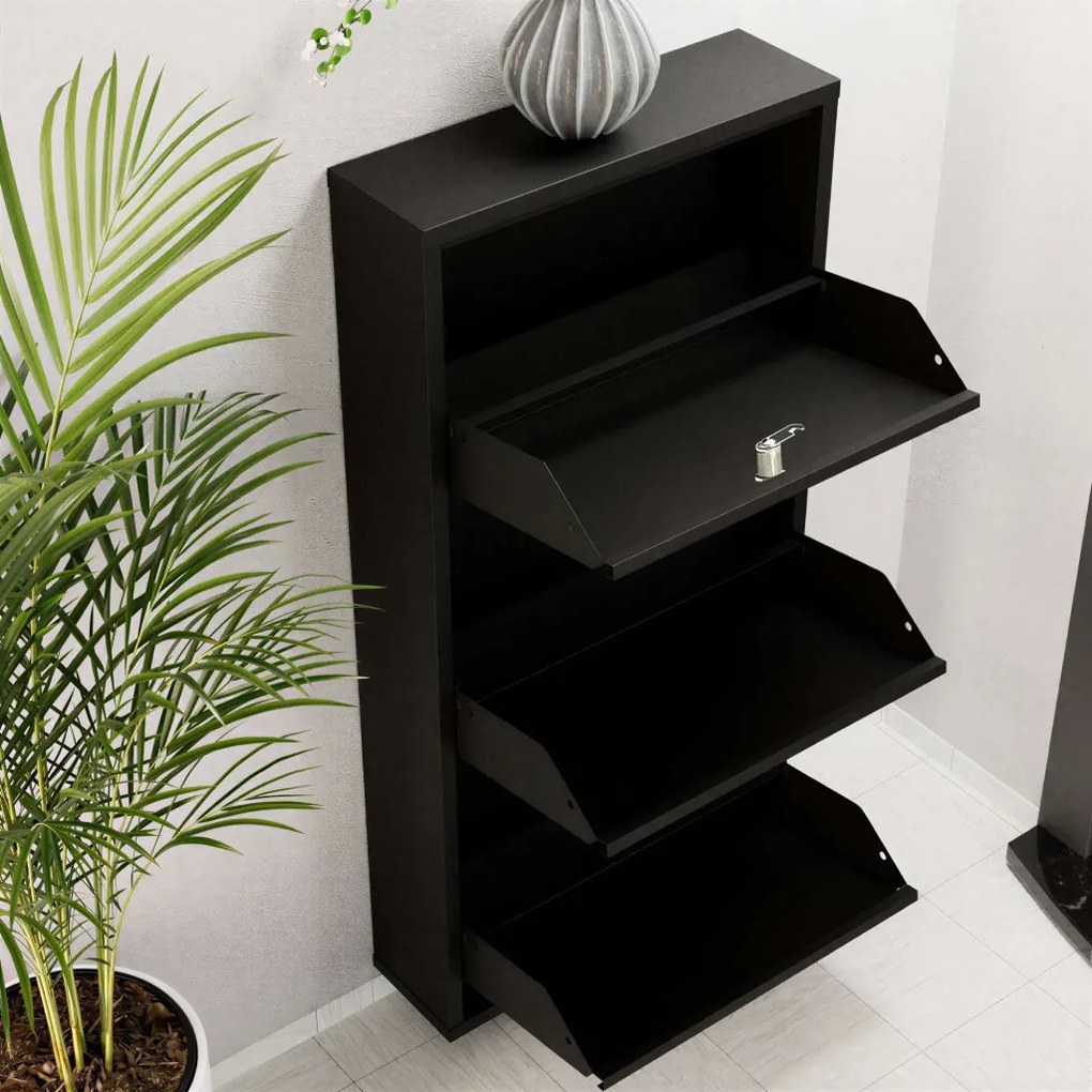 Locking 3 Piece Metal - Black