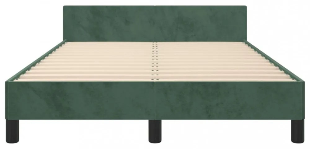 sötétzöld bársony ágykeret matrac nélkül 120 x 200 cm