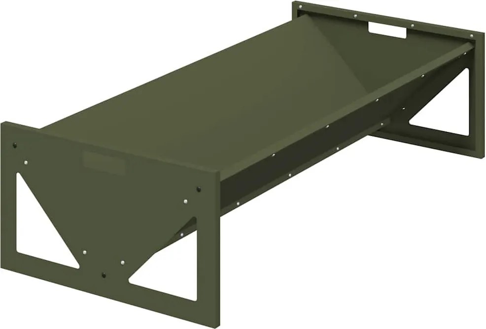 vidaXL Állattenyésztési takarmányzó Olajzöld 108 x 50 x 28 cm