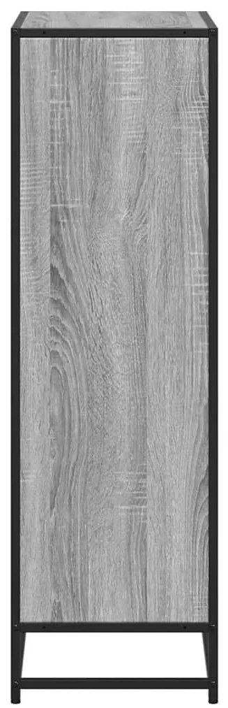 szürke sonoma színű szerelt fa könyvszekrény 65,5x33x107,5 cm