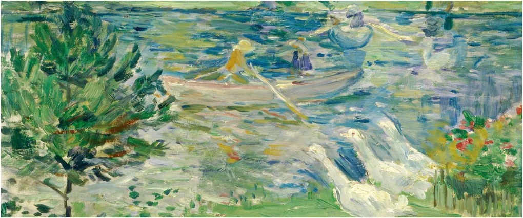 Kép - Berthe Morisot, Girl in a Boat with Geese, reprodukciók (120x50 cm)