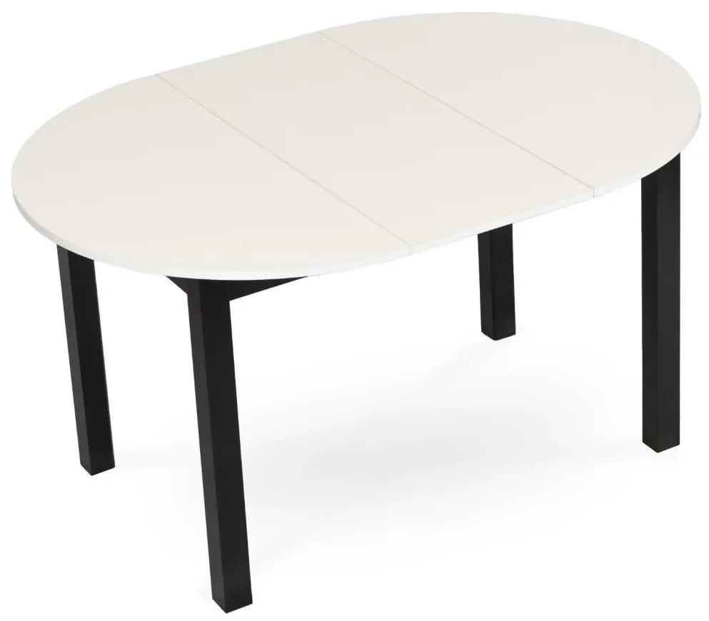 Bővíthető Étkezőasztal Fehér/Fekete Színben. HARRY 102-142 cm