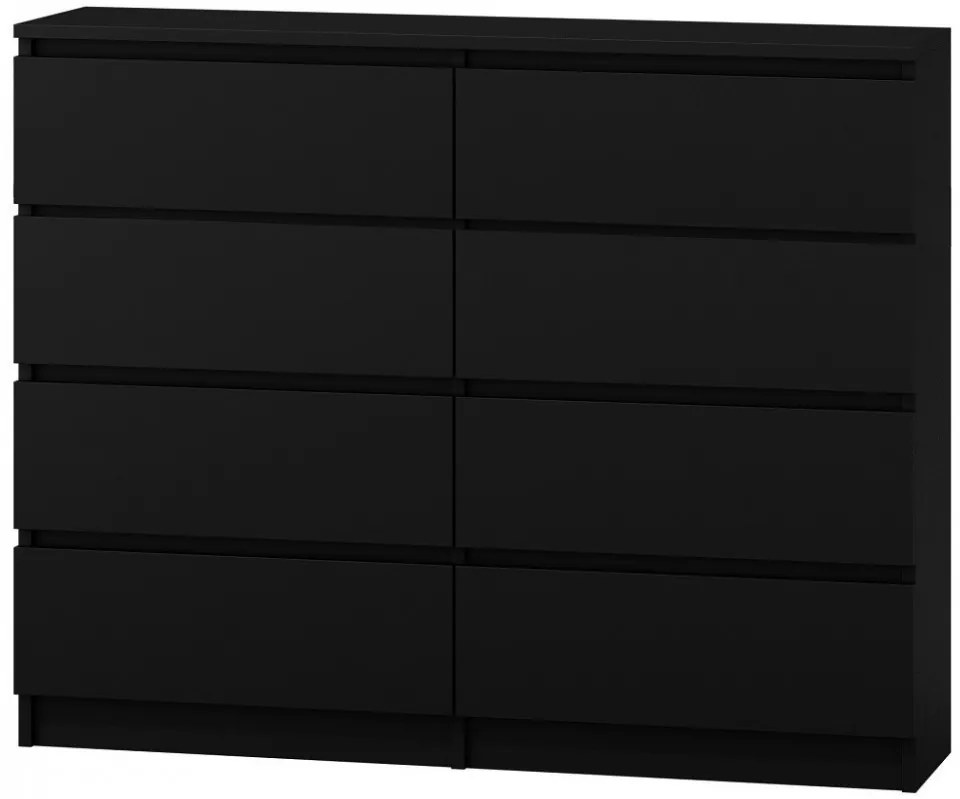 Baltrum M8 120 komód, 120x97x40 cm, fekete