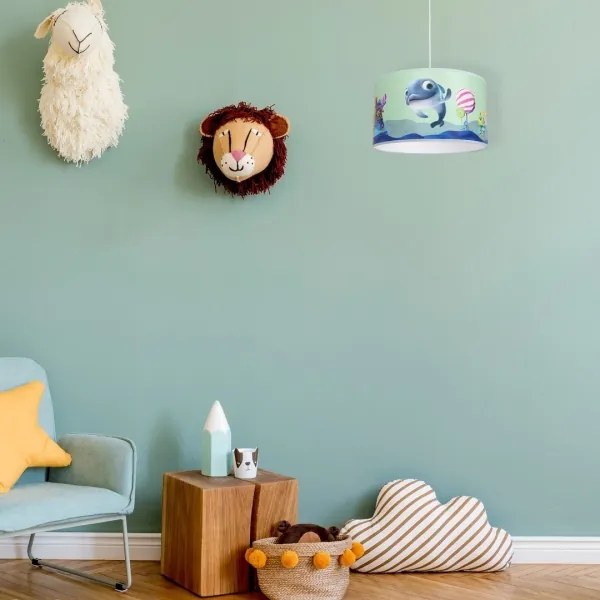 Gyermek csillár zsinóron DOLPHIN 1xE27/60W/230V