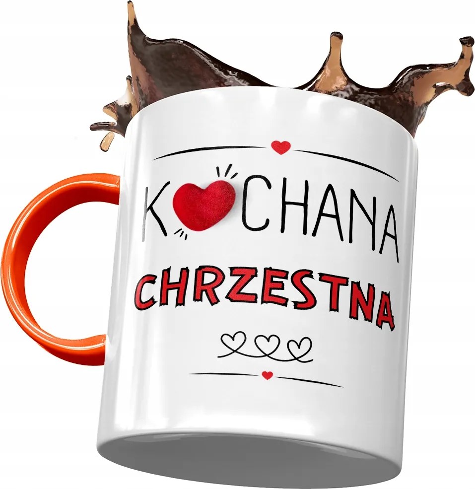 Narancssárga Bögre Keresztelőre Születésnapra Nyomtatott Fotóval