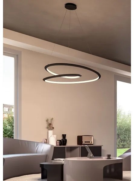 Redo 01-3378 - LED fényerőszabályozható kábeles csillár STORM LED/60W/230V fekete