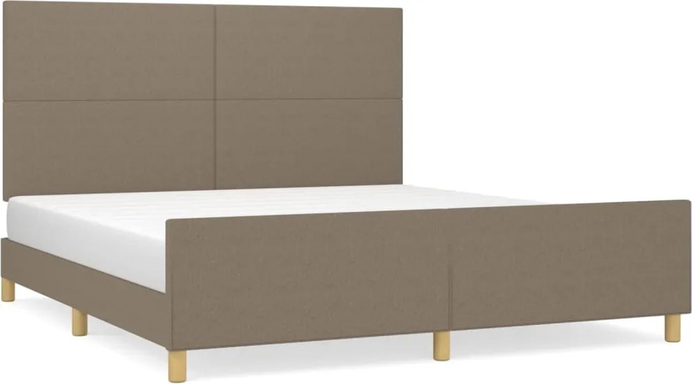 vidaXL tópszínű szövet ágykeret matrac nélkül 180 x 200 cm