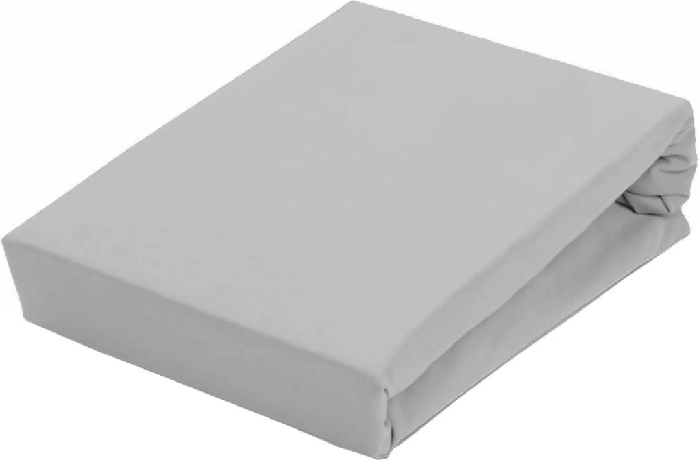 Aga lepedő Jersey 180x200 cm Lepedő színe: Világosszürke