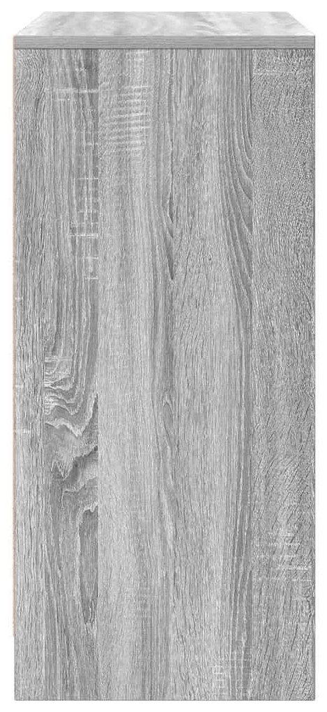 szürke sonoma színű szerelt fa cipősszekrény 57x34x76 cm