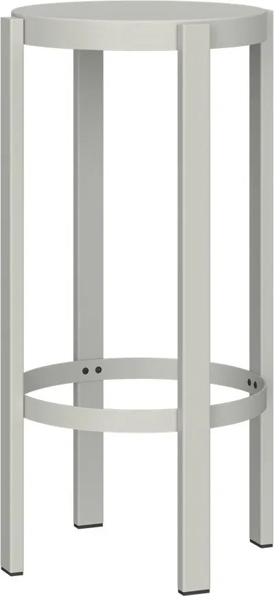 Világosszürke acél bárszék (ülésmagasság 75 cm) Doon – noo.ma