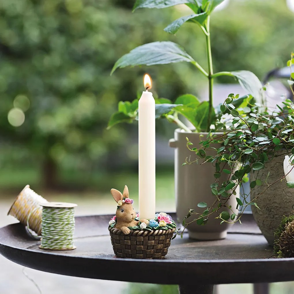 Gyertyatartó nyúl kosárban, Spring Fantasy kollekció - Villeroy & Boch
